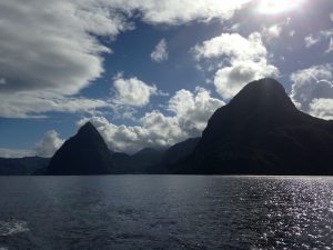 Departing the Piton St Lucia onboard Pacific Wave