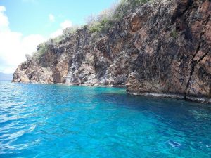 Snorkel time from Pacific Wave Dinghy at The Caves BVI