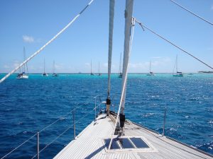 Pacific Wave anchored in Tobago Cays the Grenadines