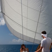 Adjusting the lighting on the yacht photoshoot Adjusting the lighting on the yacht photoshoot