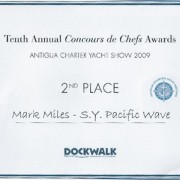 Antigua Yacht Show Concours de Chefs Award Mark Miles SY Pacific Wave