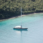 SY Pacific Wave an anchor Waterlemon Cay St John USVI