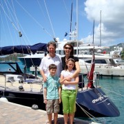 Family Charter onboard Pacific Wave on the dock St Thomas USVI