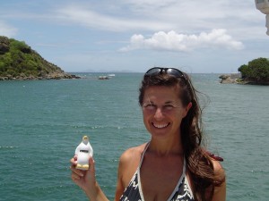 Lynn Griffiths with the Groupama Penguin Caribbean