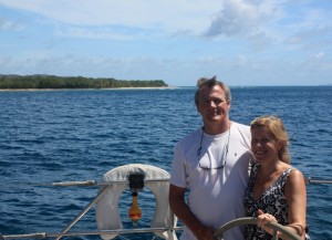 Couple charter in the Grenadines onboard Pacific Wave