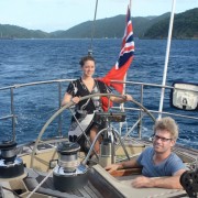 Honeymoon Couple onboard SY Pacific Wave British Virgin Islands