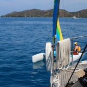 Hobbie Cat dinghy sailing in the BVI