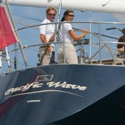 Captain Lynn Griffiths and Mark Miles
