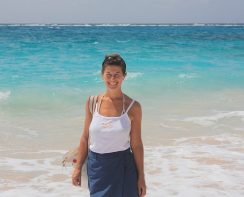 Lynn Griffiths in Mustique the Grenadines