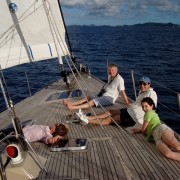Christmas Family Charter sailing to Norman Island BVI