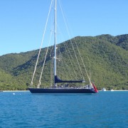 SY Pacific Wave moored in Maho Bay St John