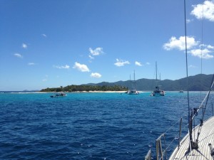 Pacific Wave at anchor Sandy Cay BVI
