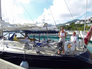 Lynn Griffiths and Mark Miles onboard Pacific Wave Yacht Haven Grande Marina USVI