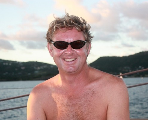 Mark Miles onboard Pacific Wave