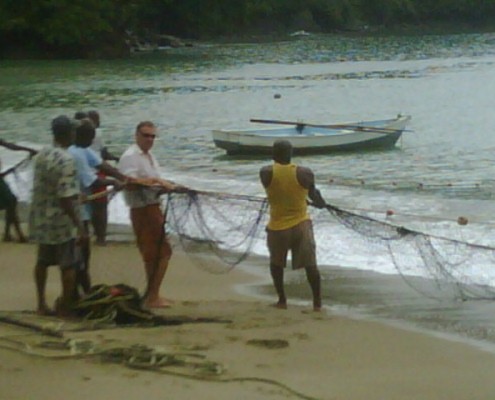 Seine Fishing in Tobago Caribbean