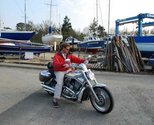 Mark on a Harley Davidson