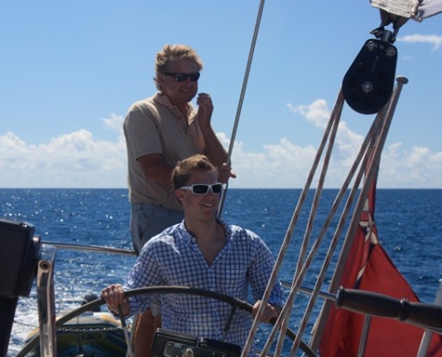 Charter Guest sailing in the BVI