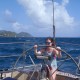 Margaret at the Helm Sir Francis Drake Channel