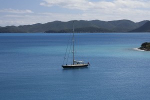 SY Pacific Wave at anchor JVD British Virgin Islands