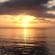 Magnificent sunset from Pacific Wave in Dominica