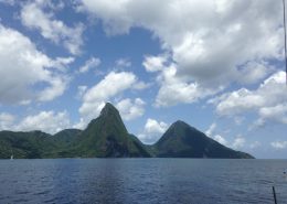 Pacific Wave sailing to the Pitons St Lucia the UNESCO World Heritage Site