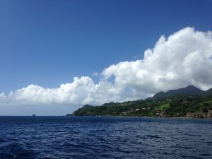 Sailing along the northwest coast of Martinique onboard Pacific Wave