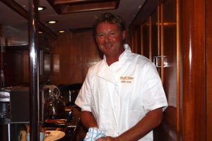 Chef Mark Miles onboard Pacific Wave