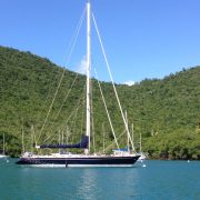 Pacific Wave moored Marigot Bay St Lucia
