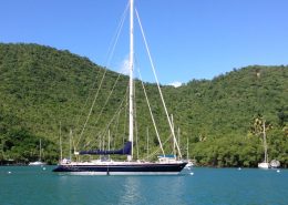 Pacific Wave moored Marigot Bay St Lucia