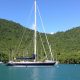Pacific Wave moored Marigot Bay St Lucia