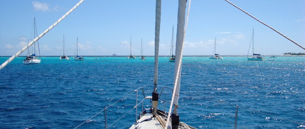 Pacific Wave at anchor in Tobago Cays SVG on a Grenadines Yacht Charter