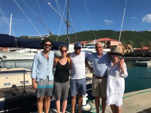 Claude, Amina, Alex, Ursula, Marco New Year BVI Crewed Yacht Charter