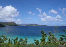 Views from the Annaberg Sugar Mill St John towards the BVI after Hurricane Irma