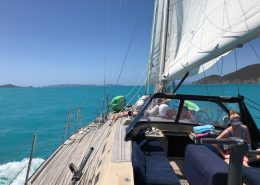 Pacific Wave sailing on a BVI Crewed Yacht Charter