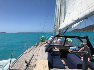 Pacific Wave sailing on a BVI Crewed Yacht Charter